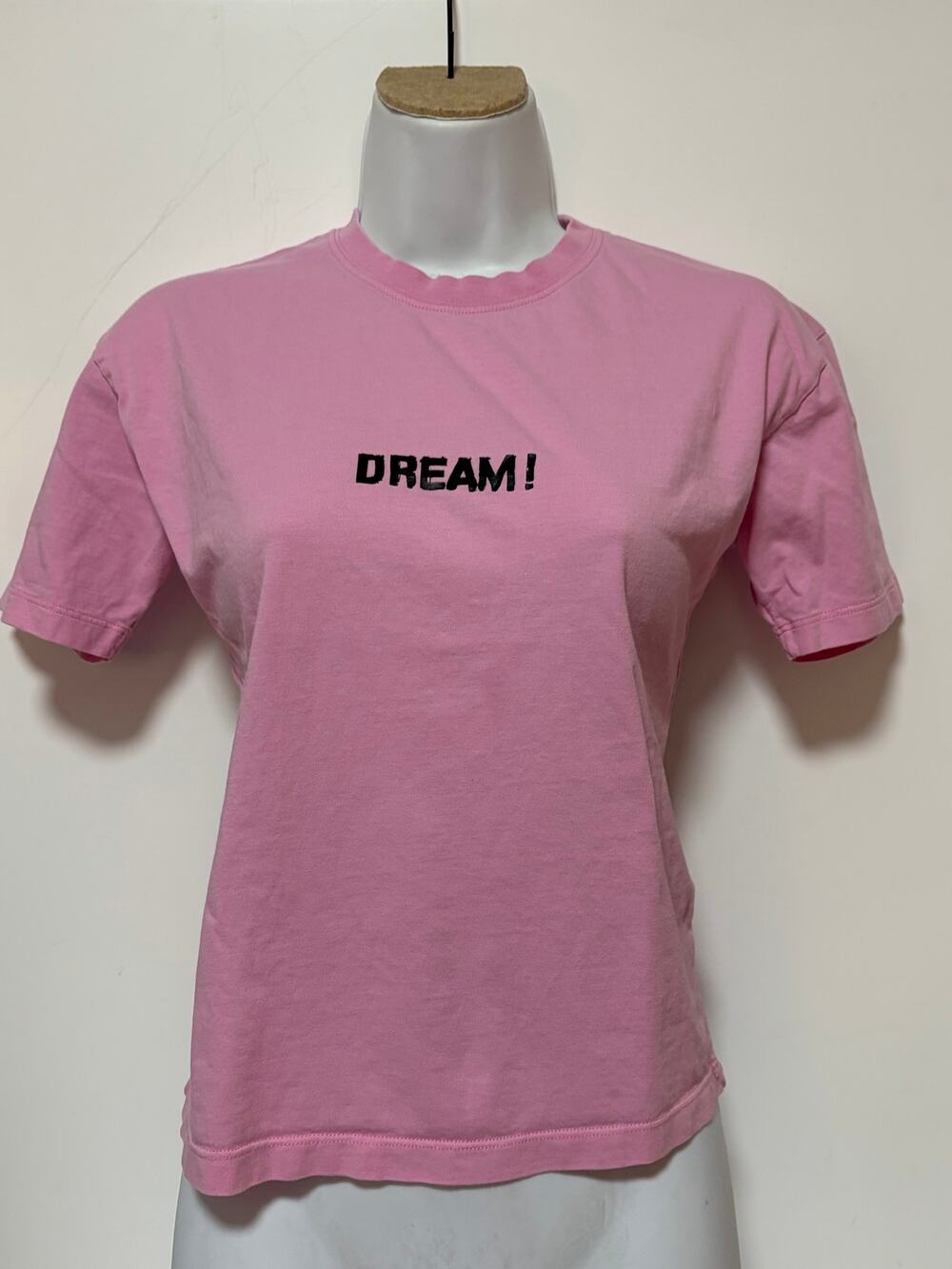 MSGM Milano Dream Logo Pink Cotton T-Shirt Women’s Medium Made In Italy